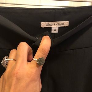 Alice & Olivia black wide legged pants
